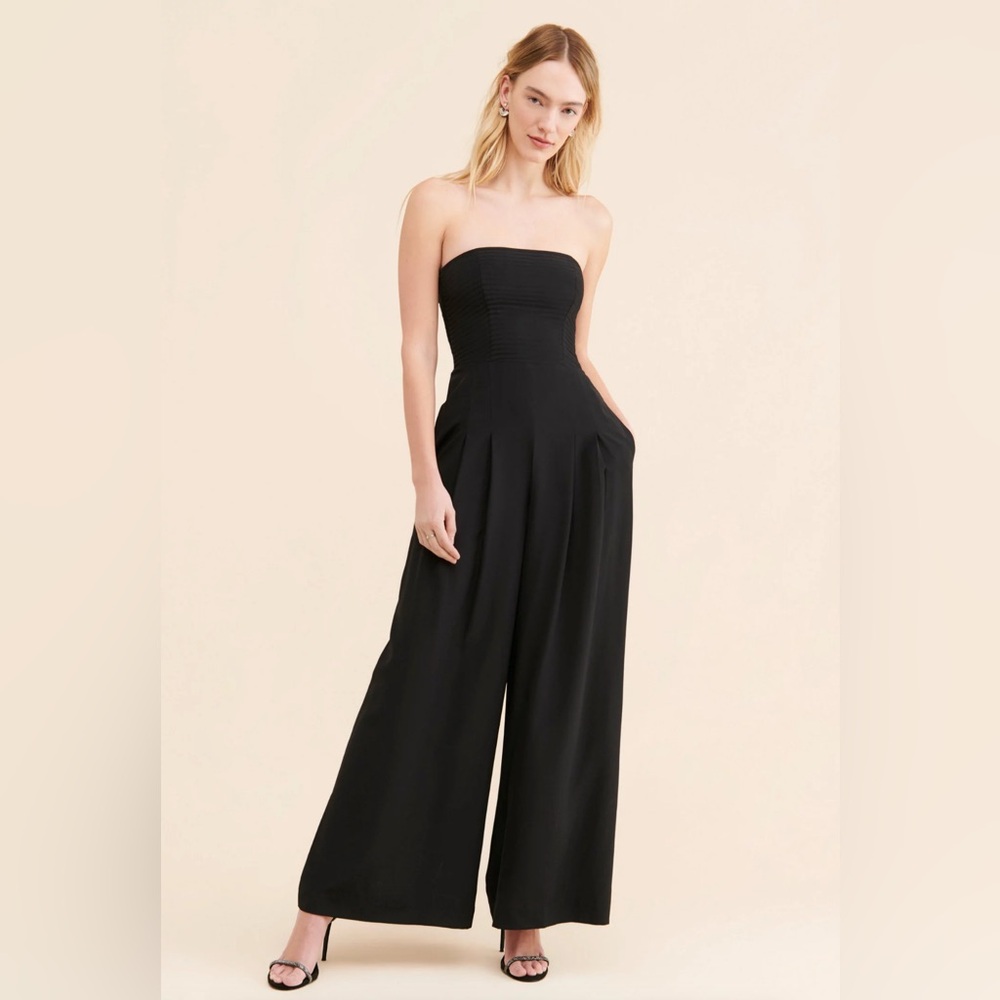 Gilner Farrar Strapless Wide Leg Jumpsuit XS • Black Evening One-Piece